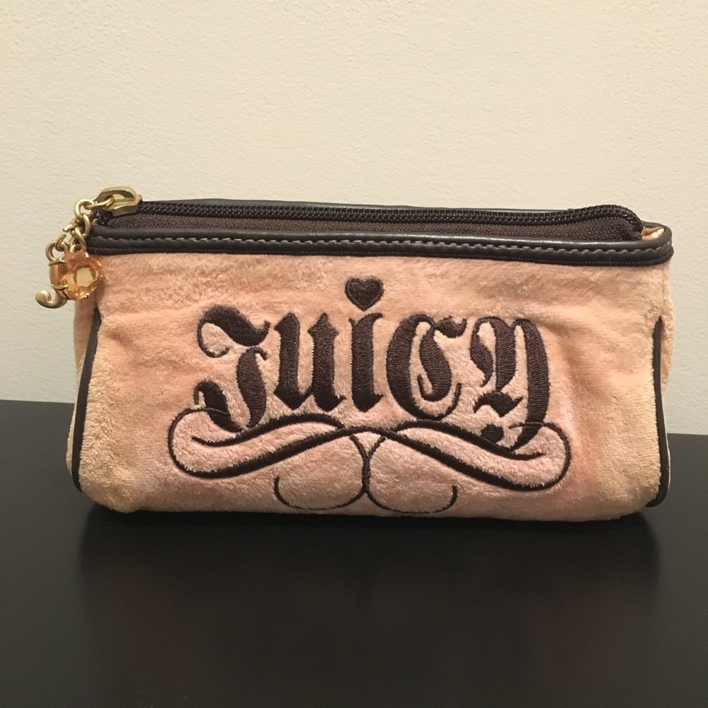 Juicy Couture Pink Velour Makeup Pouch